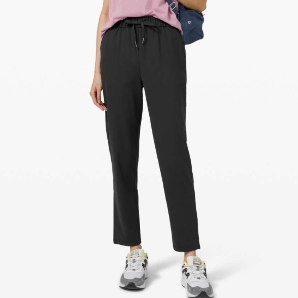 Lululemon | Keep Moving 7/8 High-Rise Pants in black.